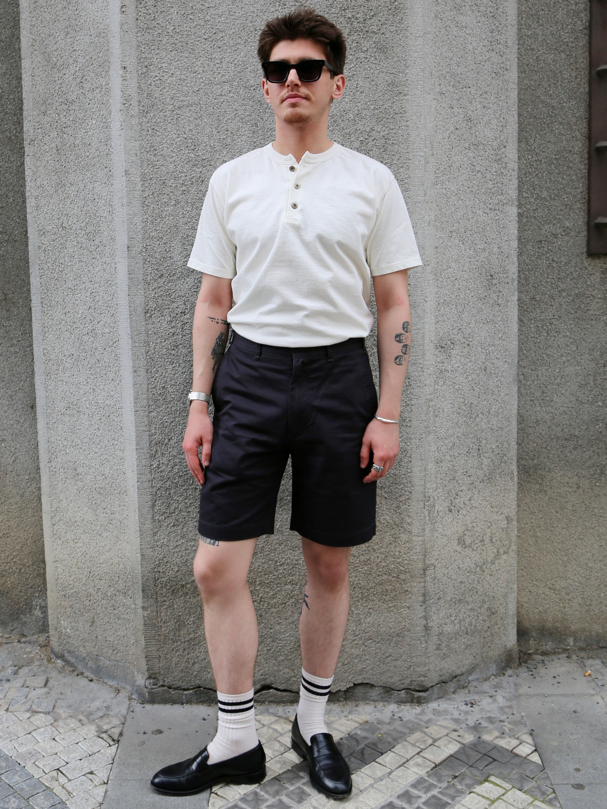 Studio d'Artisan Chino Shorts – Carbon Black (1925)