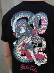 Samurai Jeans "Snake Slayer" Heavyweight T-Shirt – Black (SJST25-102L)