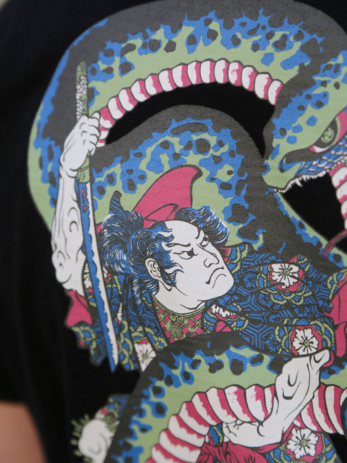Samurai Jeans "Snake Slayer" Heavyweight T-Shirt – Black (SJST25-102L)