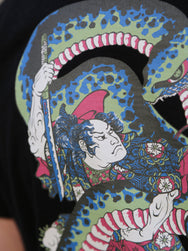 Samurai Jeans "Snake Slayer" Heavyweight T-Shirt – Black (SJST25-102L)