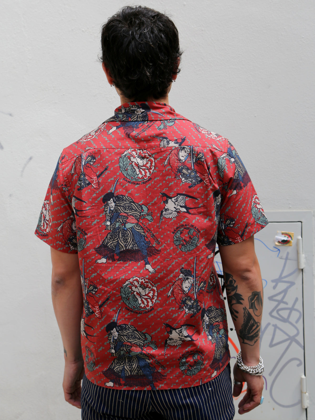 Samurai SSA24A-02 "Warrior" Aloha Shirt – Red