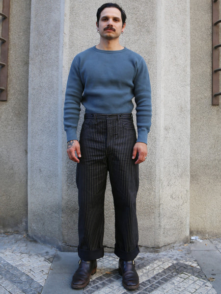 The Real McCOY's 12oz Black Wabash Work Trousers – Black (MP26011-030)