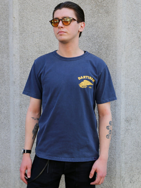 Studio d'Artisan "Pigment Print T-Shirt" – Navy (8163B)