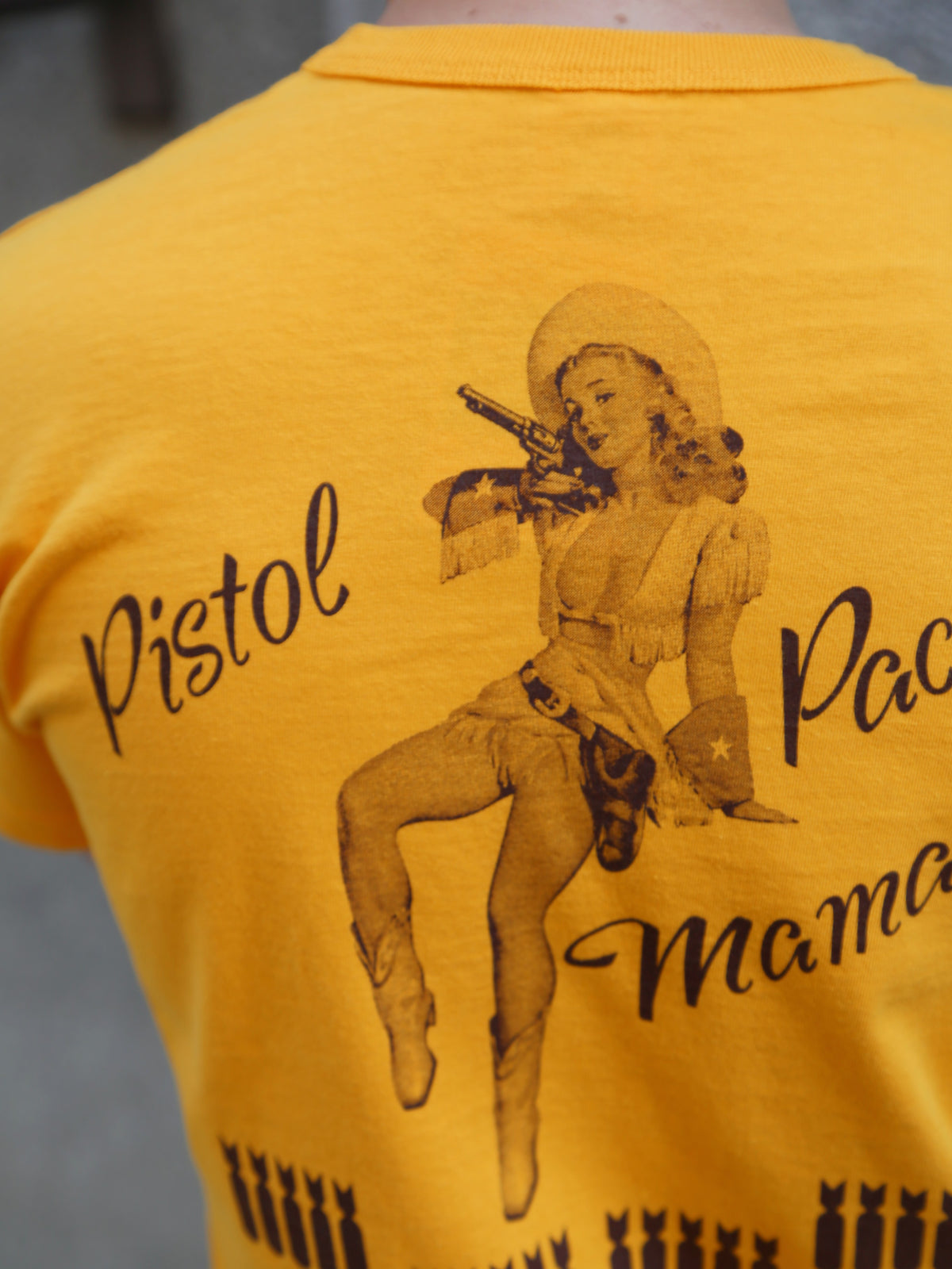 Buzz Rickson's SS T-Shirt Pistol Packin’ Mama – Gold (BR79780)