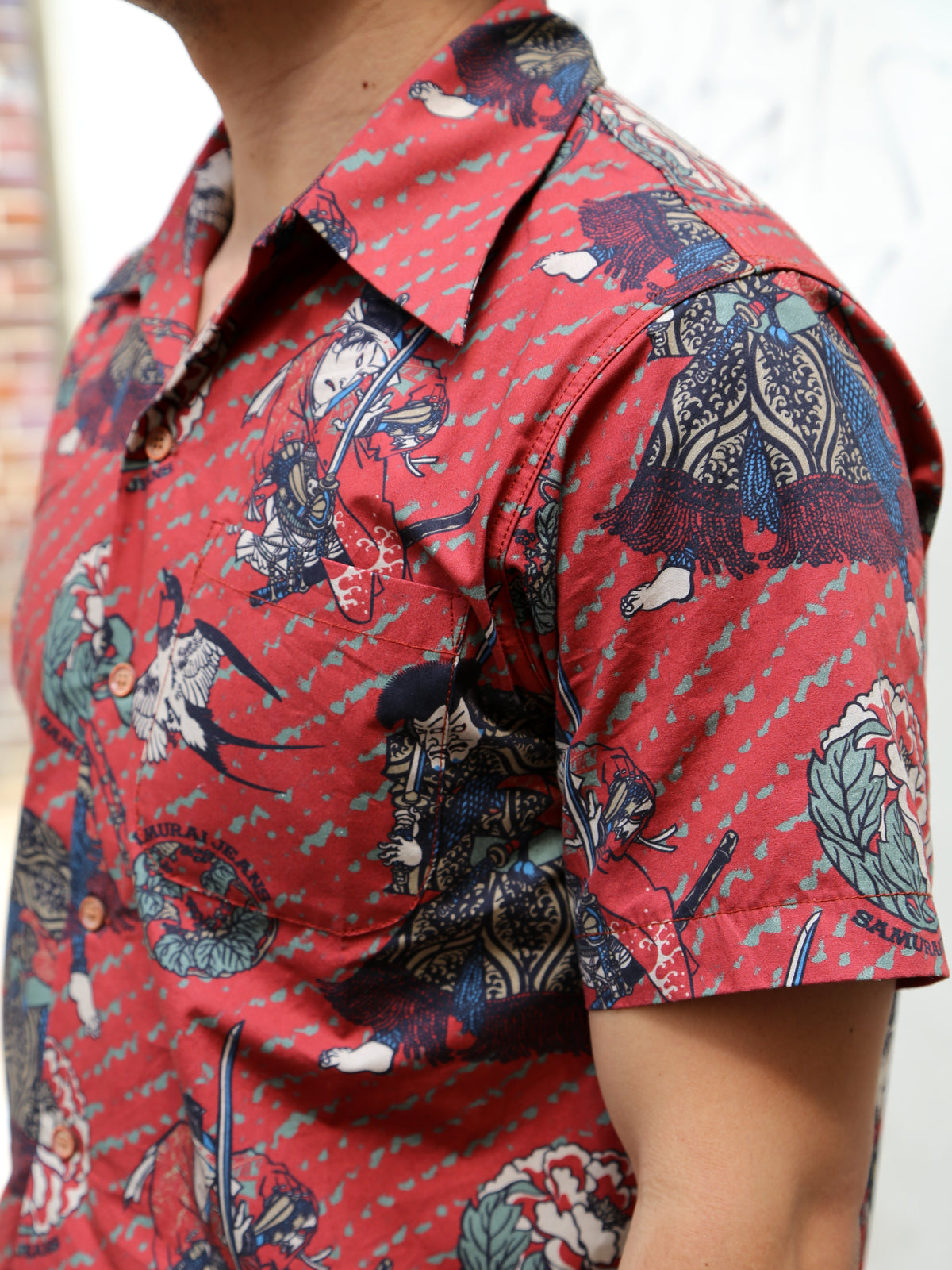 Samurai SSA24A-02 "Warrior" Aloha Shirt – Red