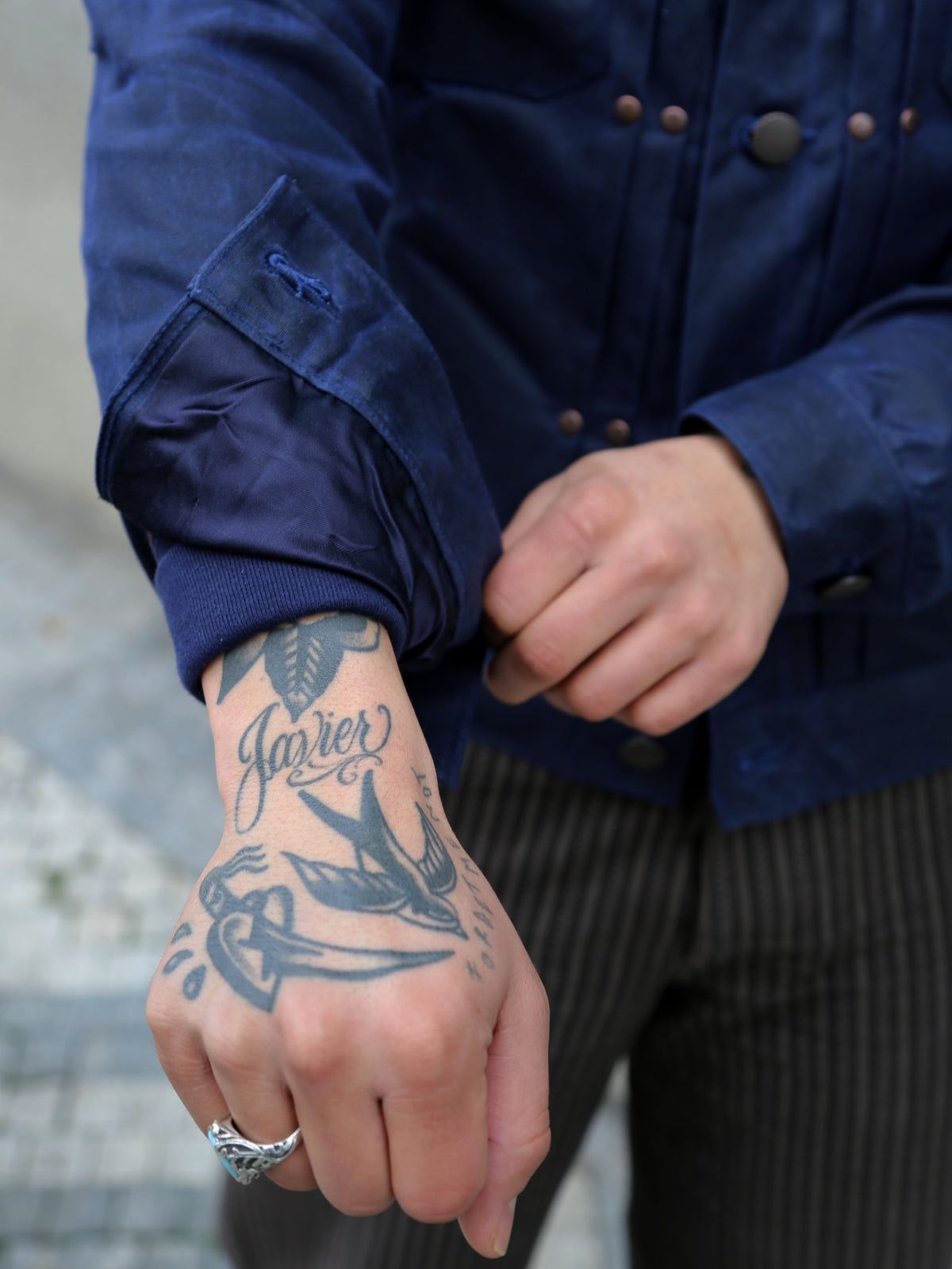 Freenote Cloth RJ-1 Waxed Jacket Navy – Navy (M0004302-NVY)