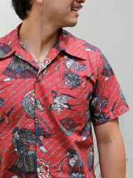 Samurai SSA24A-02 "Warrior" Aloha Shirt – Red