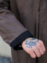 Hansen Garments MORTEN Long Coat – Waxed Rye (31-72-6)