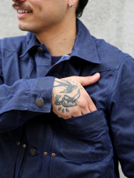 Freenote Cloth RJ-1 Waxed Jacket Navy – Navy (M0004302-NVY)