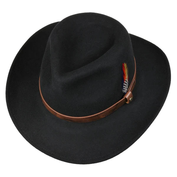 Stetson Oklahoma Wool Felt Western Hat – Black (2798101)