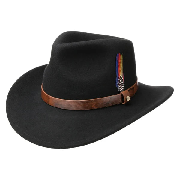 Stetson Oklahoma Wool Felt Western Hat – Black (2798101)