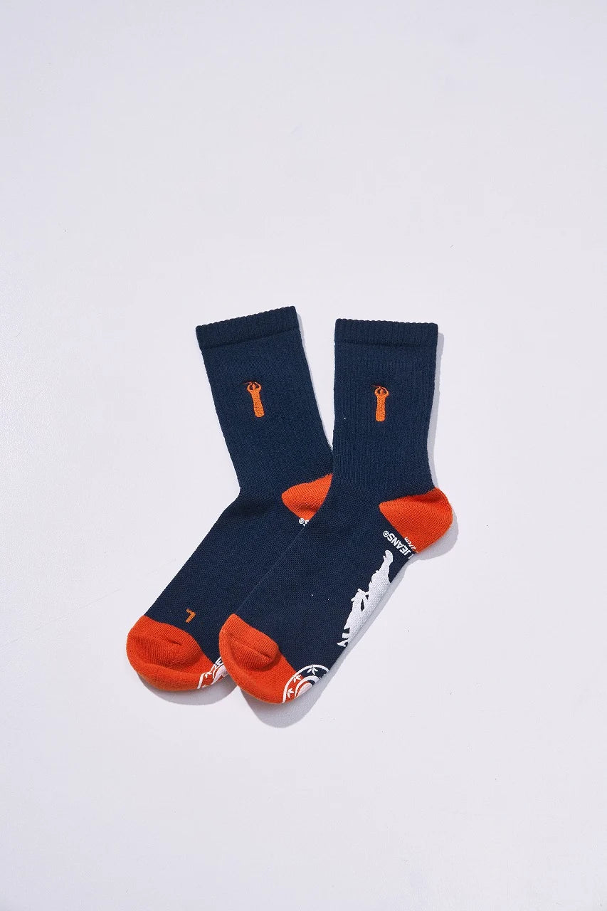 Samurai Jeans Crew Socks – Navy (SJKS26-NEL)