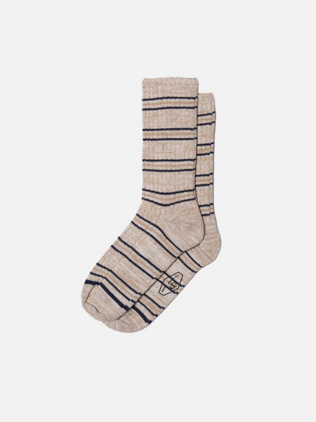 Nudie Jeans Chunky Socks / Prairie Strip - Sand