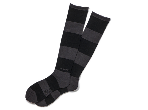 The Real McCOY's Buco Striped Action Socks Grey/black (BA23105)