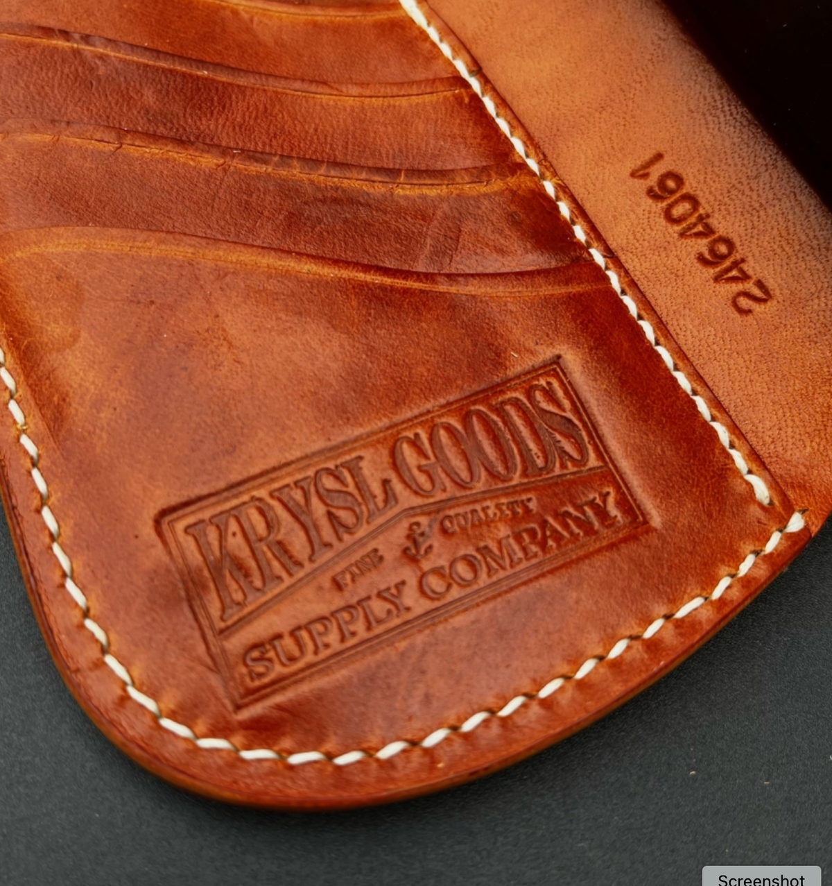 Krysl Goods Handmade Bifold Wallet VZ.64 Horween Shell Cordovan Large