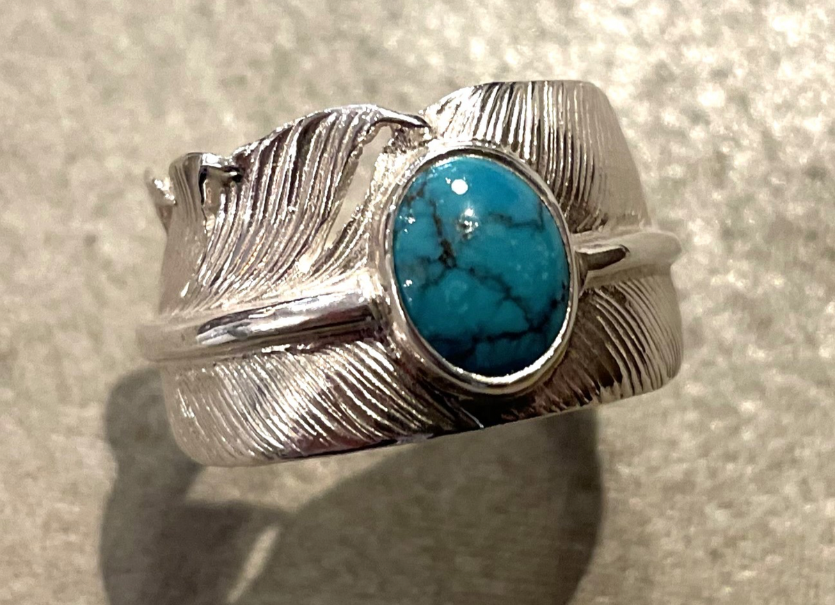 First Arrow's Branch Ring with Turquoise (S) R-281