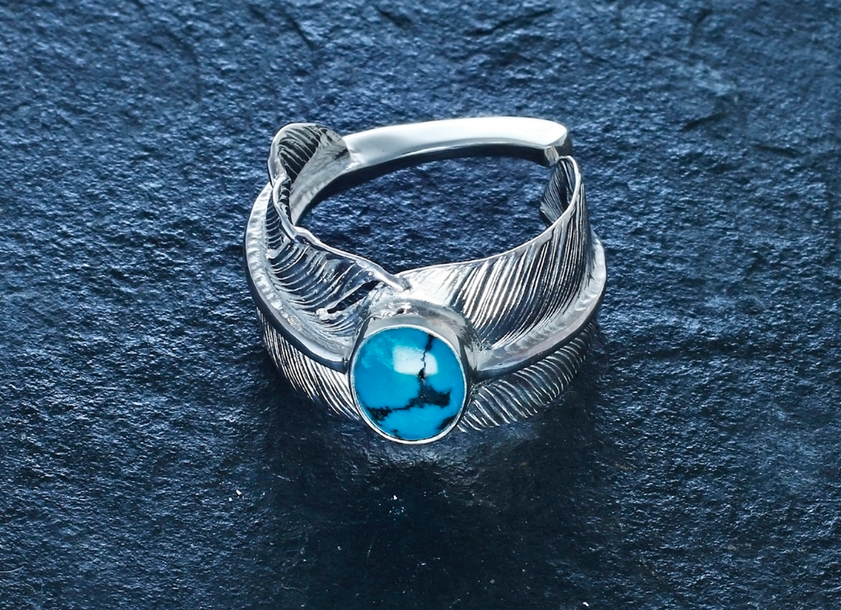 First Arrow's Branch Ring with Turquoise (S) R-281