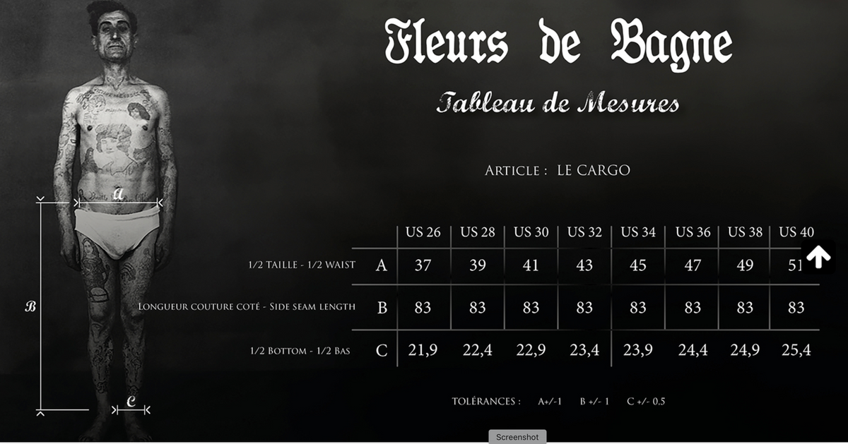 Fleurs de Bagne Le Denim Cargo Selvedge - "Heavy Used"