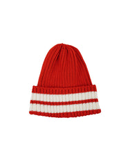 The Real McCoy's Striped Cotton Knit Cap – Red (MA26015 090)
