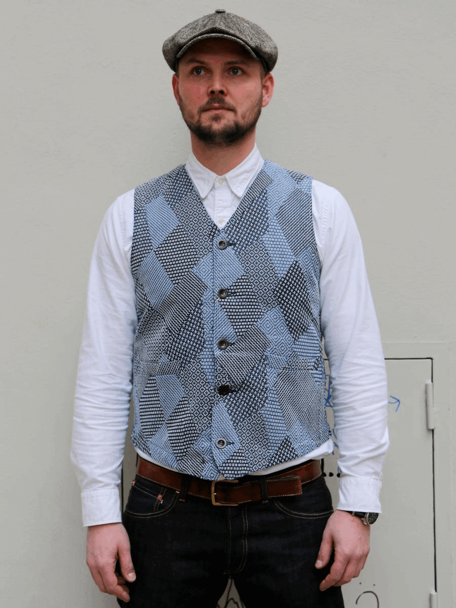 Studio d'Artisan 4577 Tsugihagi Sashiko Vest | denimheads.cz Studio d'Artisan 4577 Tsugihagi Sashiko Vest | denimheads.cz