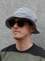The Real McCoy's Striped Dungaree Daisy-Mae Hat – White/Navy (MA26009-314)