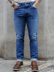 Japan Blue J301 Circle 14.08 Oz US Straight Selvedge Jeans – Mid Wash