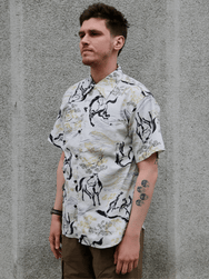 Black Sign “Raging Horse” Geronimo Shirt – Salt White (BSSL-26106)