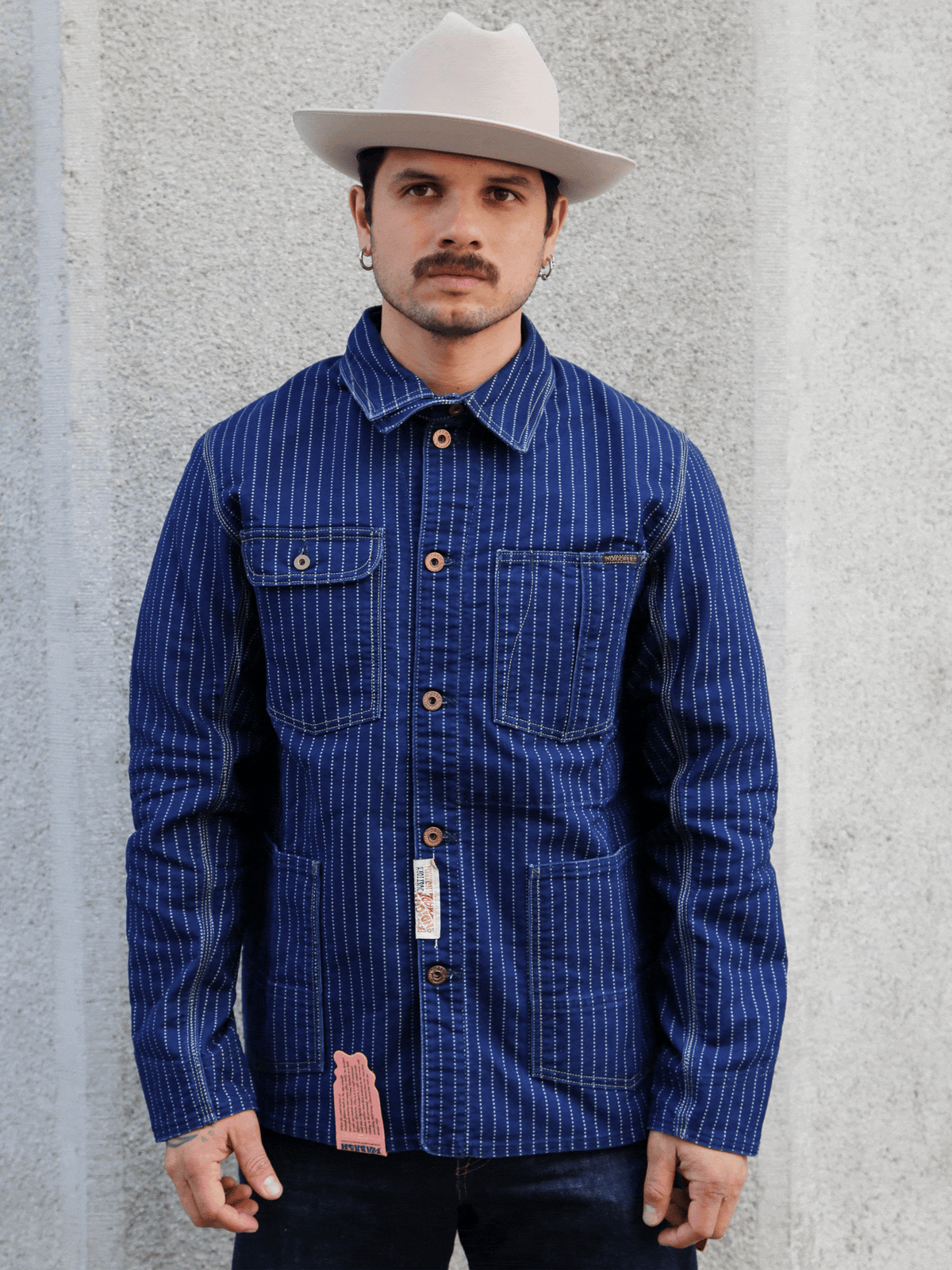 Indigofera Kurt Jacket –  Indigo Prima Wabash (707-4101-018)