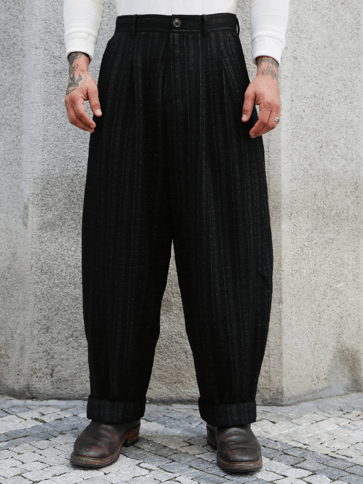 Hansen Garments ANDREW Balloon Trousers – Black 'n' White (32-29-2)