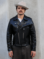 Double Helix Falconer Leather Riders Jacket – Black