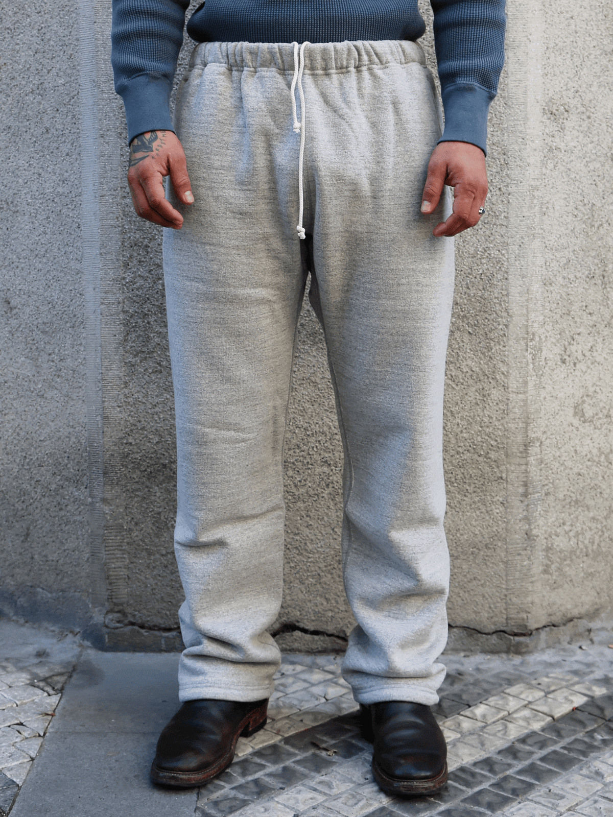 The Real McCOY's 12oz Ball Park Sweat Pants – Medium Grey (MC25107-021)