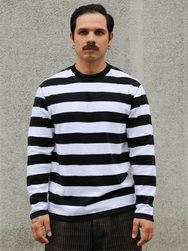 The Real McCOY's Buco Longsleeve Stripe Tee – White (BC24001-010)