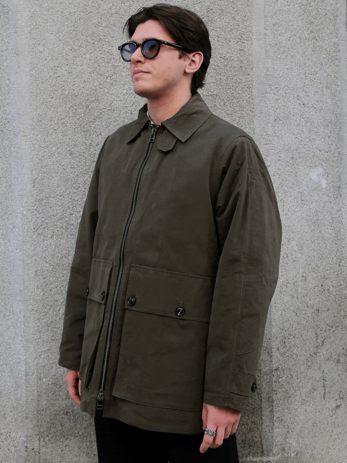 Hansen Garments DEREK Oversized Field Jacket – Khaki (32-78-6)