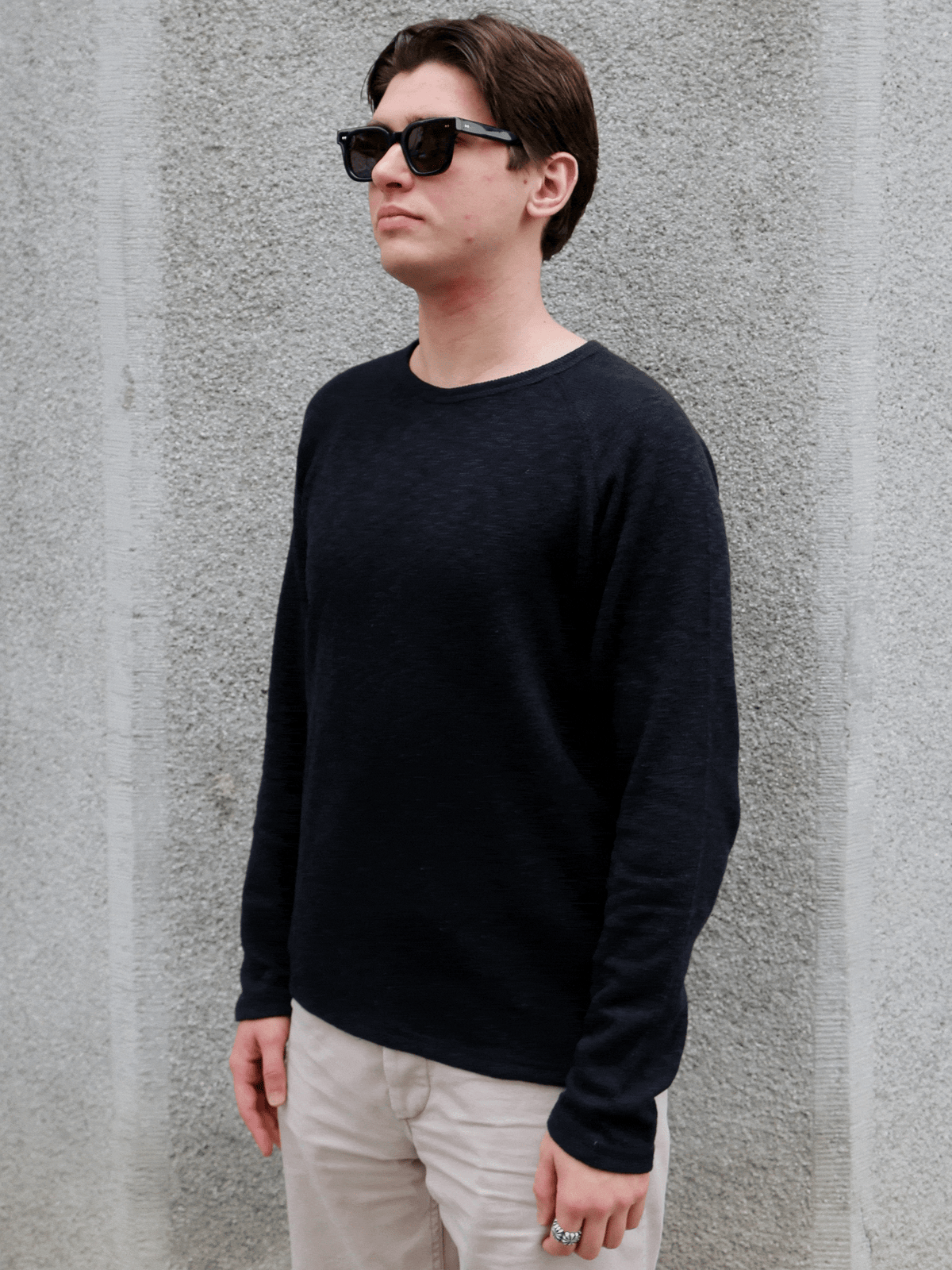 Hansen Garments FELIX Raglan Long Sleeve T-shirt – Black (32-112-2)