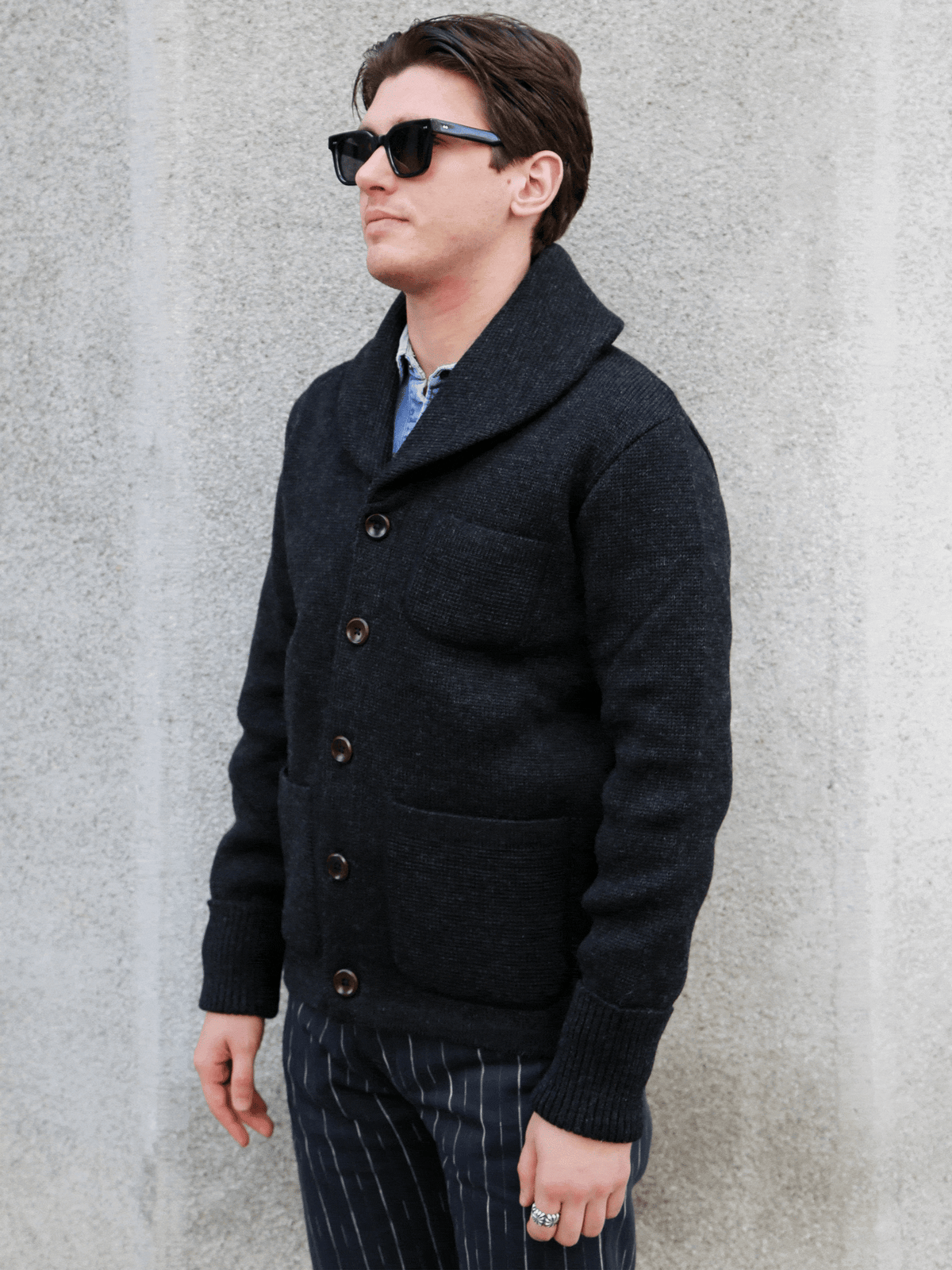 Fleurs de Bagne L'Enfant du Malheur Cardigan – Anthracite