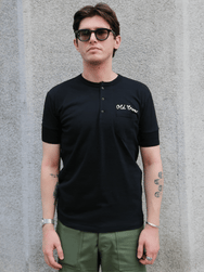Gladhand MC Serviceman SS Henley Tee – Black (GSV6116)