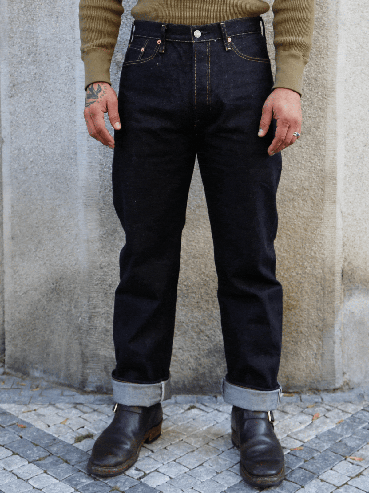 Studio D’Artisan 15oz Indigo Denim Jeans Straight Leg Fit (SD-101W)