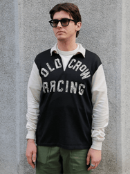 Gladhand Old Crow Racing Half Zip Jersey – Black/Ivory
