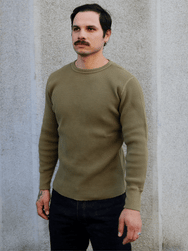 Studio d'Artisan Thermal Long Sleeve Tee – Khaki (9936)