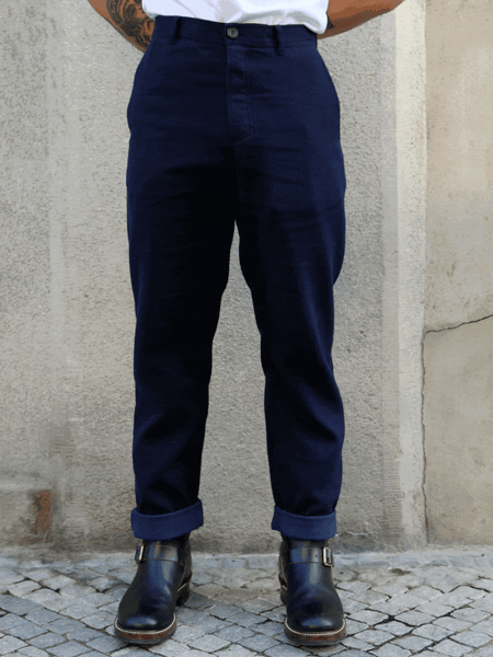 Hansen Garments Ken Wide Cut Trousers – Indgio Sashiko (27-42-4 KEN)