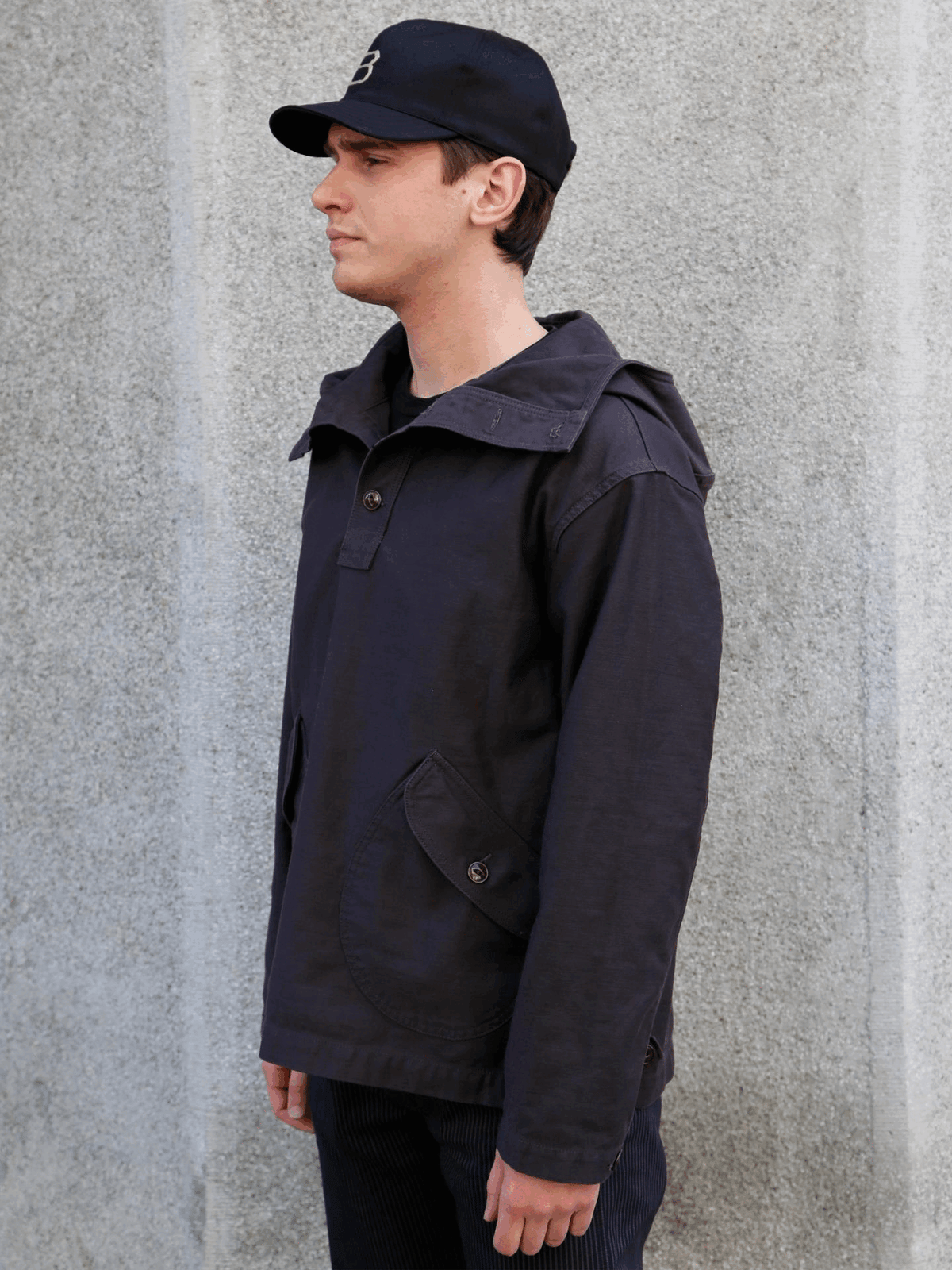 Black Sign Military Back Satin Hooded Deck Shirt – Mud Brown (BSSJ-25403)