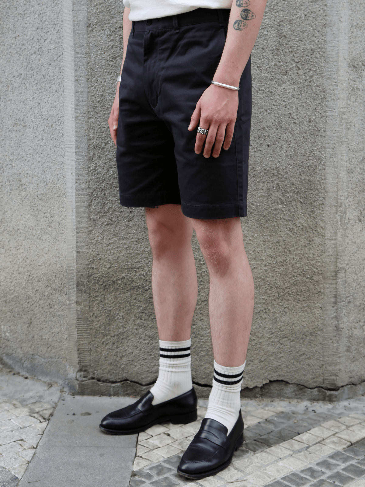Studio d'Artisan Chino Shorts – Carbon Black (1925)