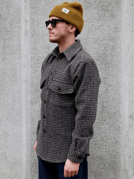 Fleurs de Bagne La Surchemise „Baroudeur“ Pied De Poule – Chine Chocolat (FDB-OVSH-BRDR-003)