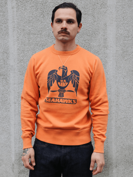 Buzz Rickson's Sweatshirt U.S. Navy Seahawks – Orange (BR69631)