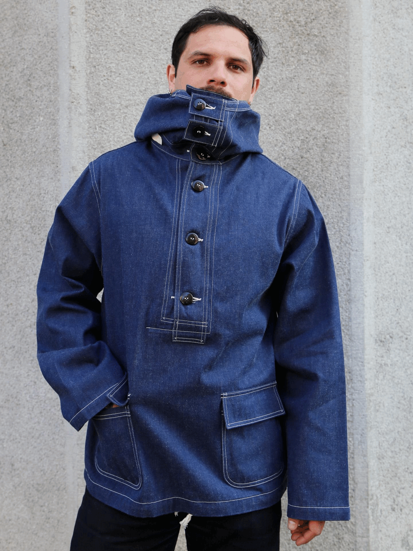 The Real McCoy's U.S. Navy Denim Parka – Indigo (MJ24107 The Real McCoy's U.S. Navy Denim Parka – Indigo (MJ24107