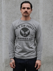 Buzz Rickson's LS T-Shirt McCord A.F.Base – Grey (BR69626)
