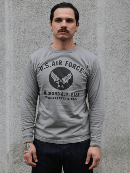 Buzz Rickson's LS T-Shirt McCord A.F.Base – Grey (BR69626)