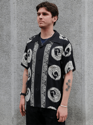 Sun Surf ‘Oriental Border’ Rayon Hawaiian Shirt – Black (SS39629-119)