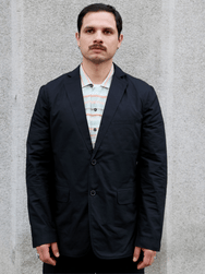 Hansen Garments CHARLIE Easy Two Button Blazer – Black Parachute (31-64-2)