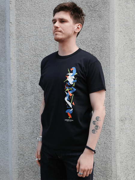 Samurai Jeans Heavyweight Logo Print Tee – Black (SJST26-103)